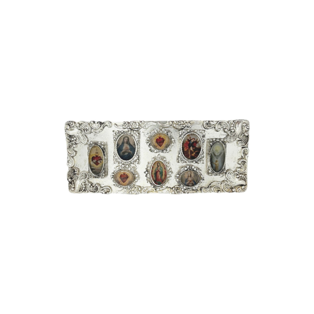 VIRGINS SAINTS & ANGELS VSA Retablo Framed Buckle in Silver Virgins Saints & Angels