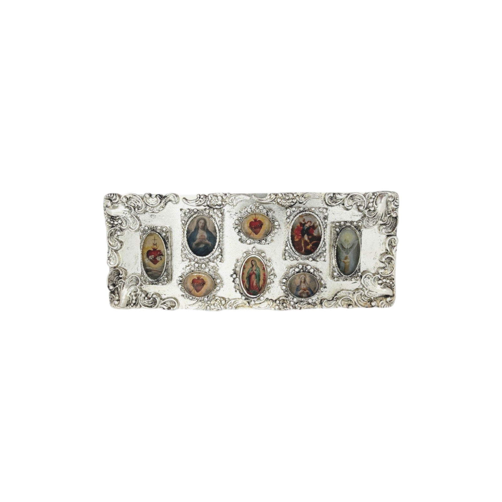 VIRGINS SAINTS & ANGELS VSA Retablo Framed Buckle in Silver Virgins Saints & Angels