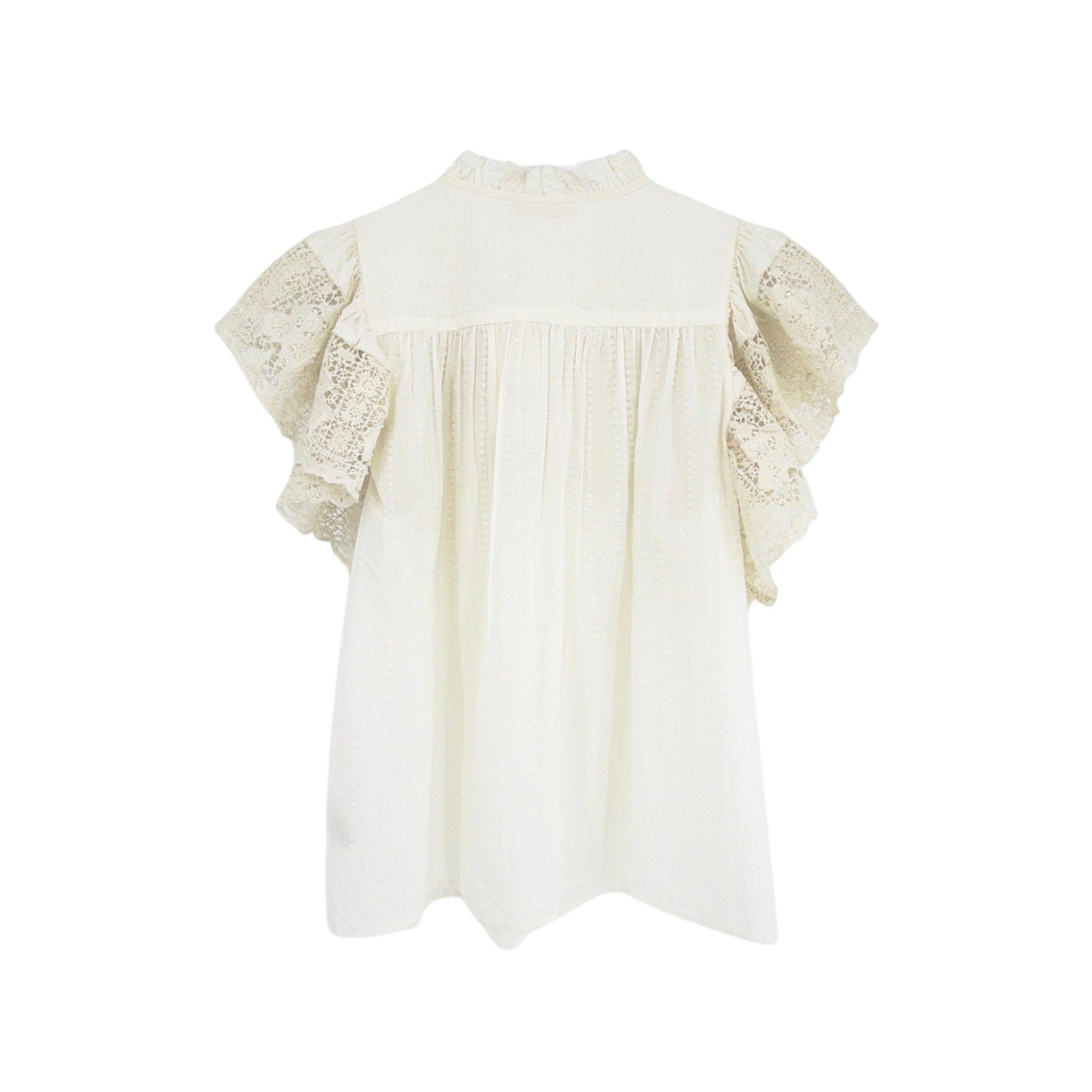ULLA JOHNSON Jolie Flutter Sleeve Top in Pristine 4|S Ulla Johnson