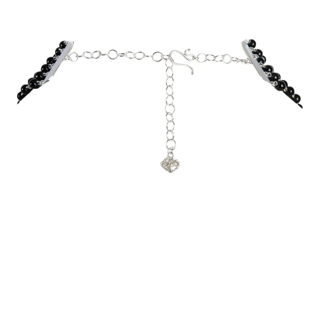 VIRGINS SAINTS & ANGELS VSA La Queen Collar Mystic Black in Silver - flyKAMP