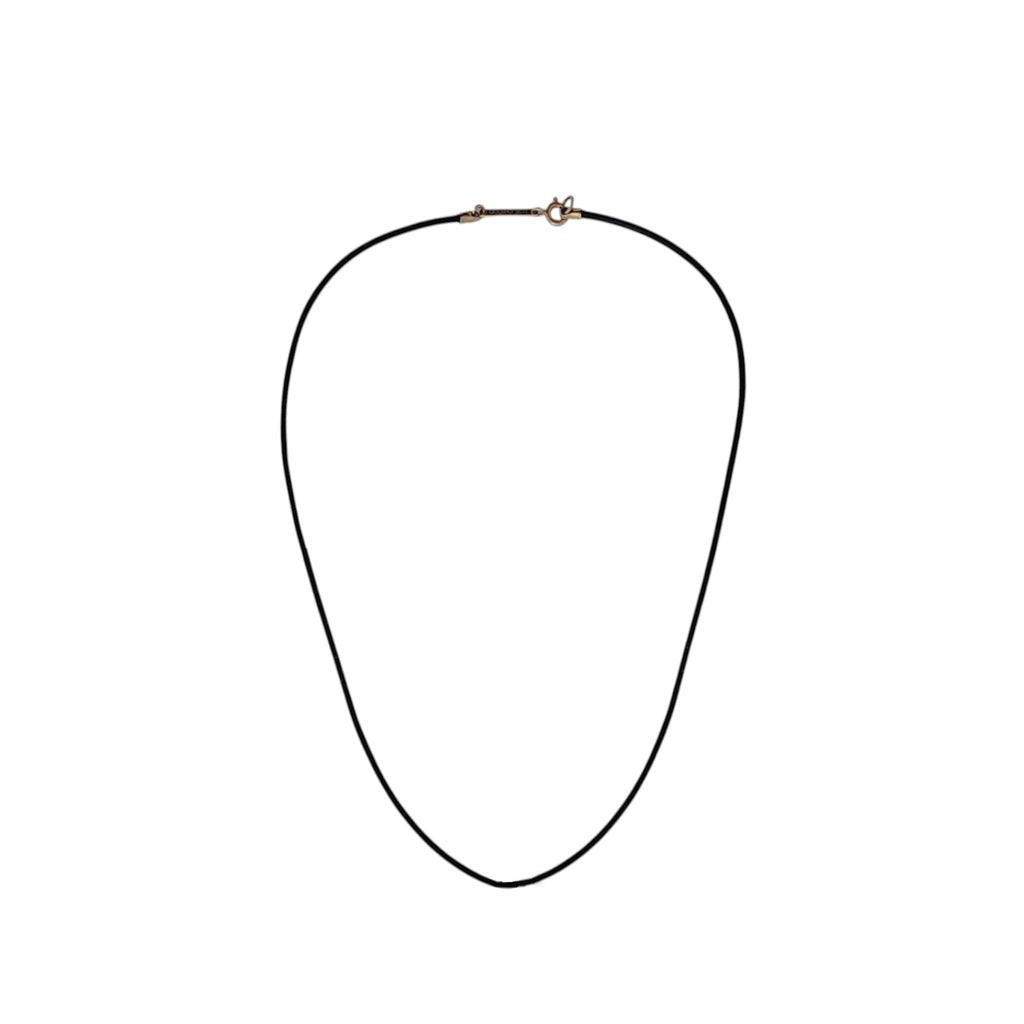 ZOE CHICCO 14k Gold Leather Cord Necklace in Black Zoe Chicco