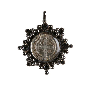 VIRGINS SAINTS & ANGELS VSA Cloister San Benito Medallion Gunmetal