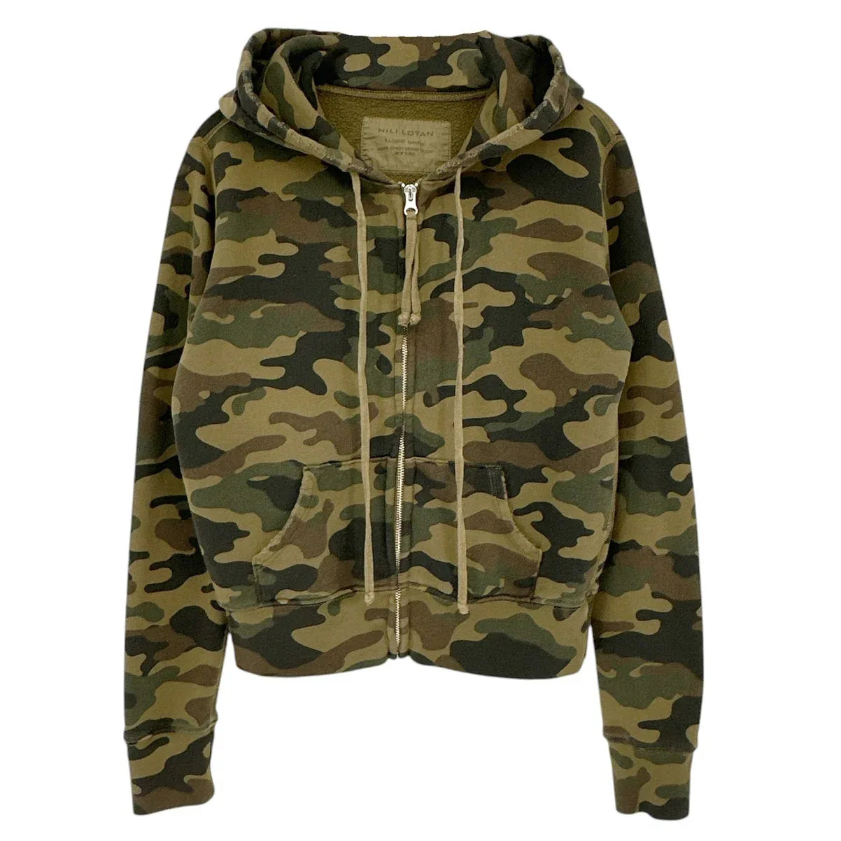 NILI LOTAN New York Callie Zip Up Hoodie In Camouflage Print XS - flyKAMP