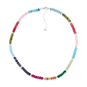 SILPADA Colored In Silver Mixed Stones Beaded Necklace
