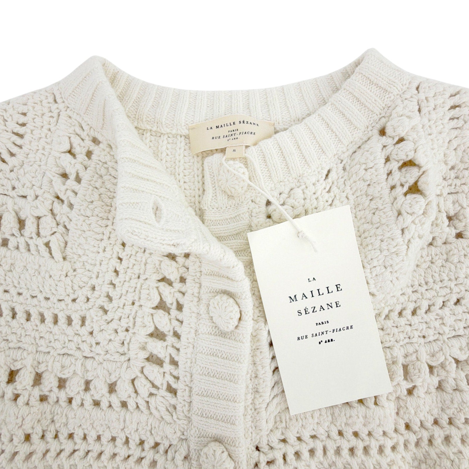 SEZANE Orso Cardigan in Ecru Sézane