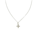 VIRGINS SAINTS & ANGELS VSA Peace Cross Charm Necklace in Silver - flyKAMP
