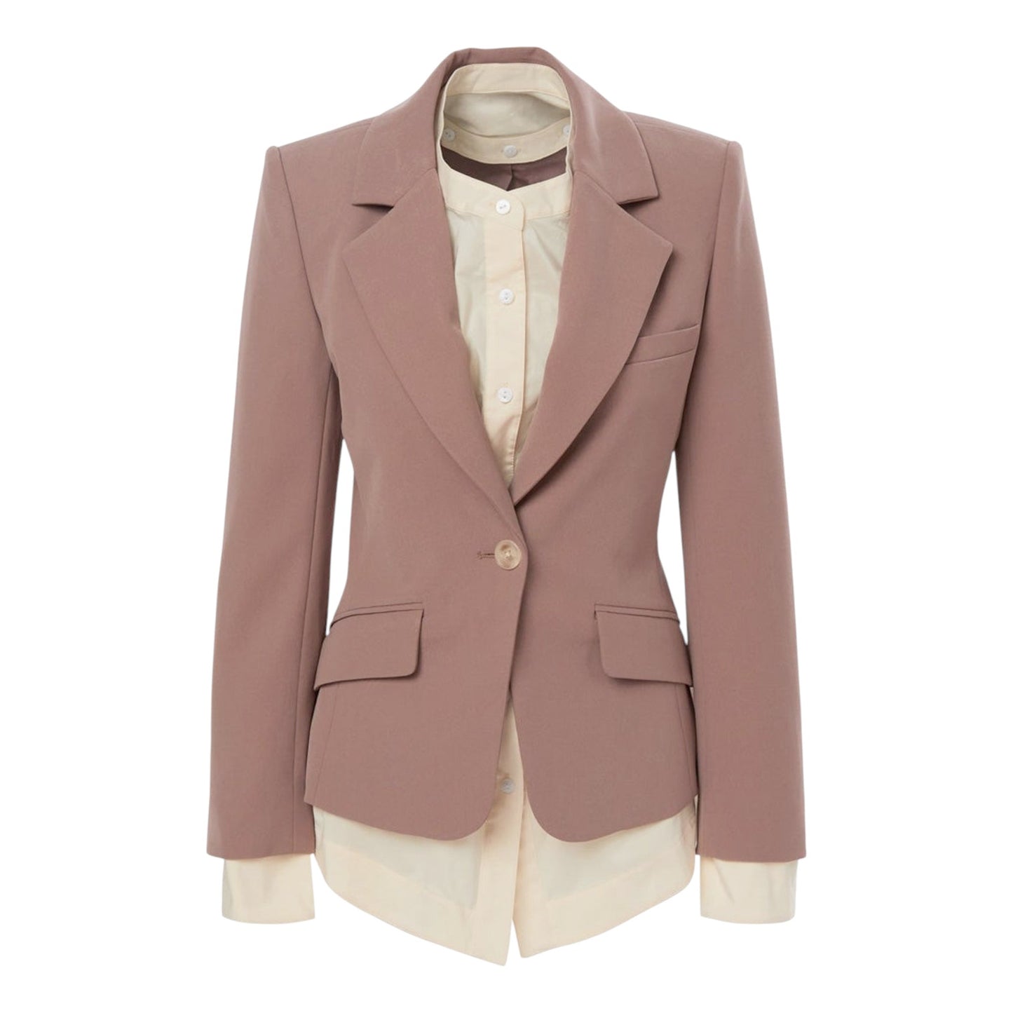 JONATHAN SIMKHAI Jubilee Blazer in Teak/Parchment 6|M