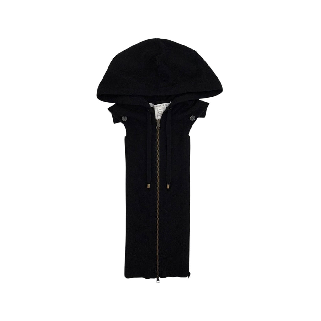 VERONICA BEARD Cashmere Hoodie Dickey in Black Veronica Beard