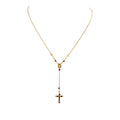 VIRGINS SAINTS & ANGELS VSA Maddie Rosary Necklace in Gold & Burgundy Virgins Saints & Angels