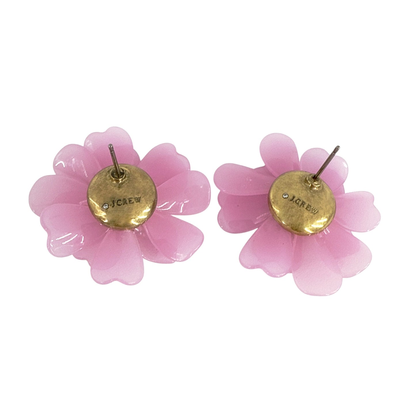 J.CREW Full Bloom Flower Earrings in Cool Pink