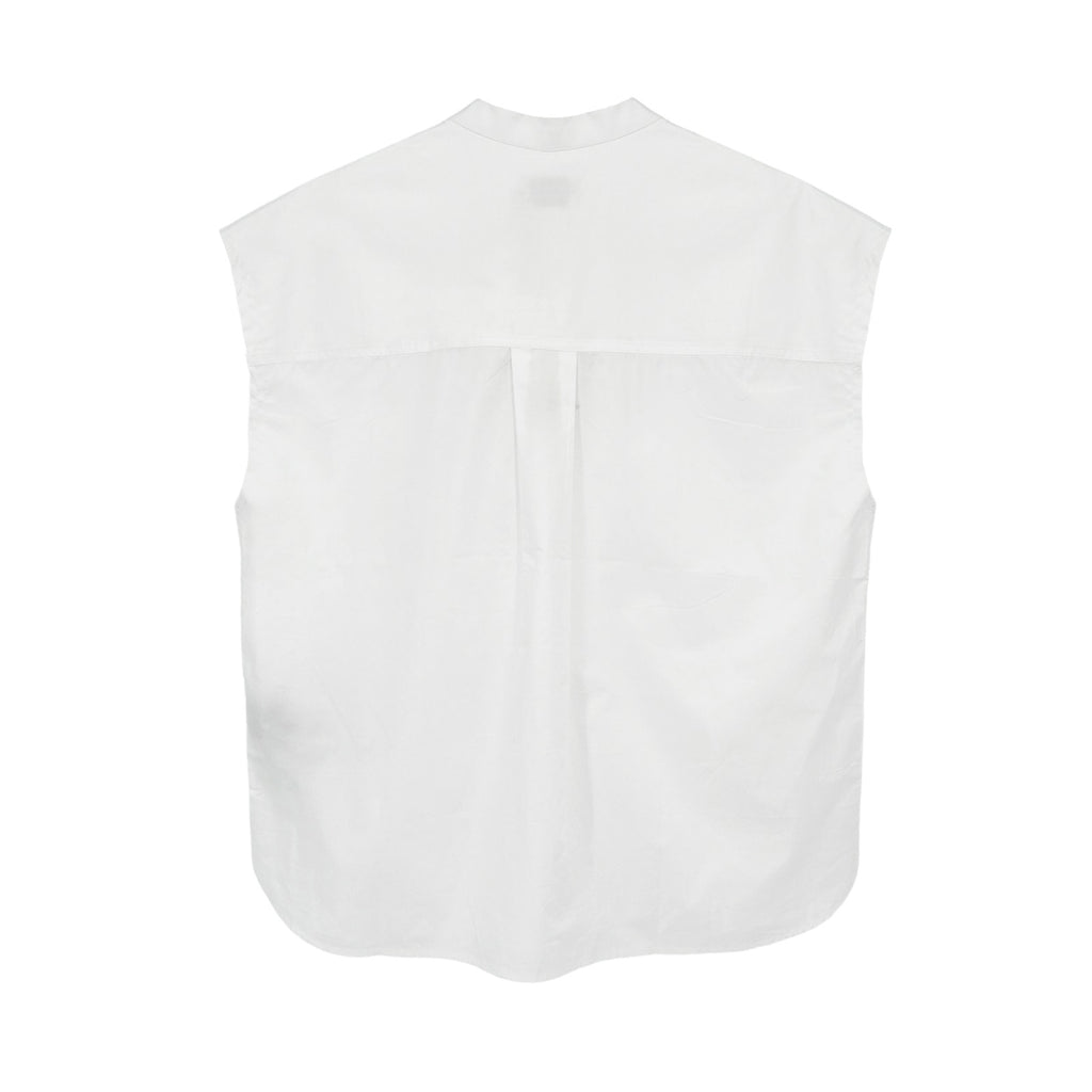 ZADIG and VOLTAIRE Ruffle Front Sleeveless Shirt in White S Zadig & Voltaire