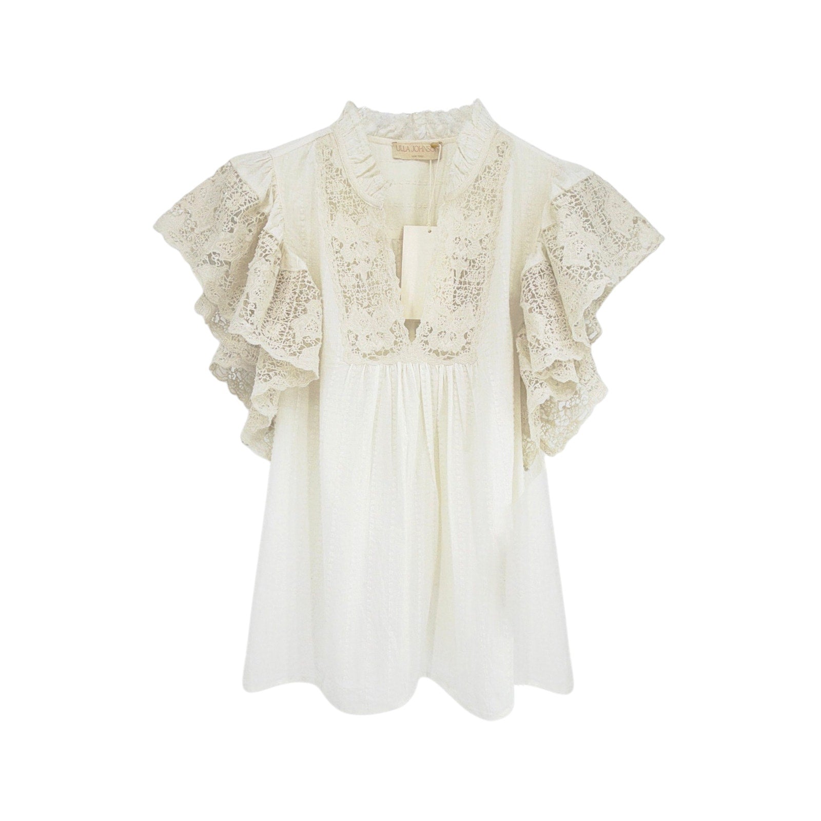 ULLA JOHNSON Jolie Flutter Sleeve Top in Pristine 4|S Ulla Johnson