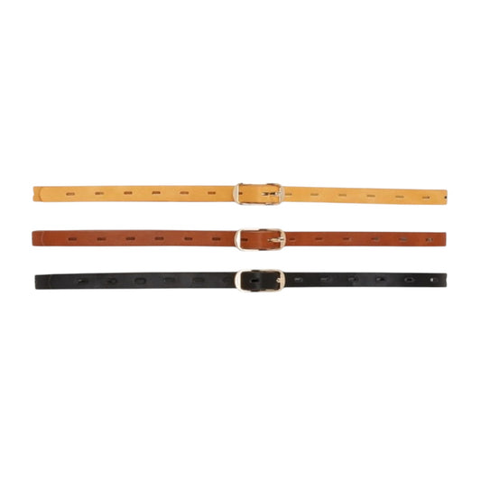 LINEA PELLE 3-for-1 Perforated Belt Set