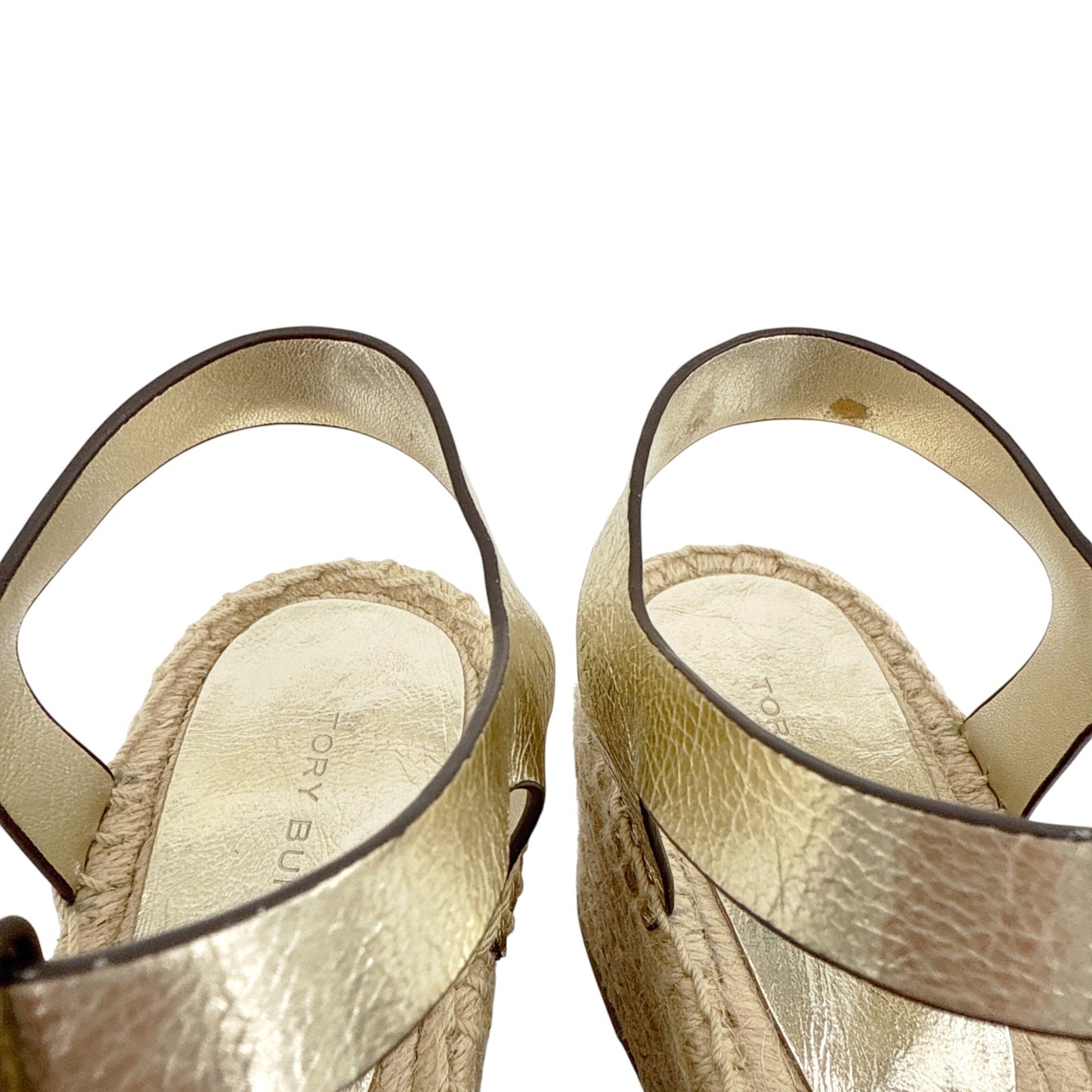 TORY BURCH Fisherman Espadrille Wedge in Spark Gold 6.5