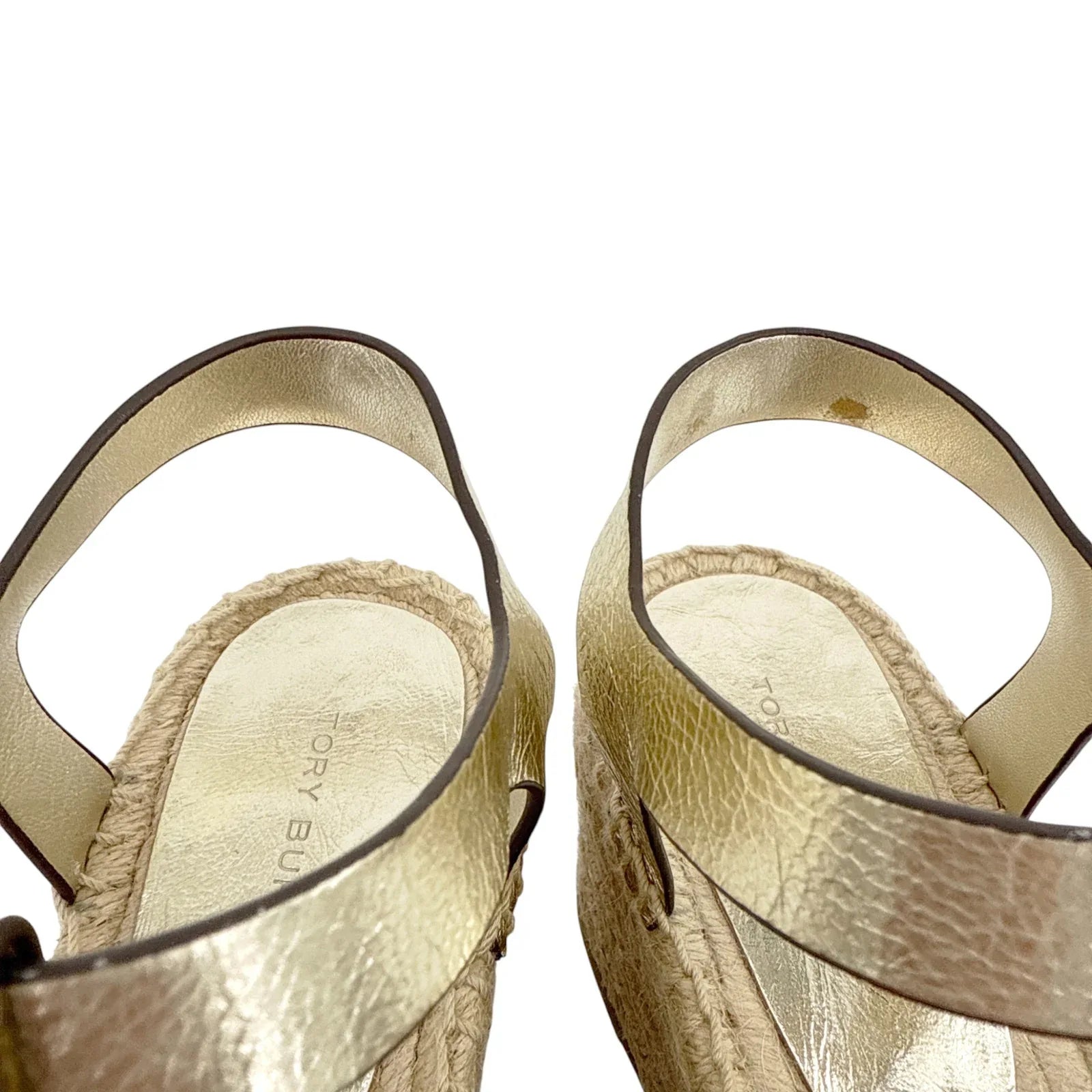 TORY BURCH Fisherman Espadrille Wedge in Spark Gold 6.5 - flyKAMP