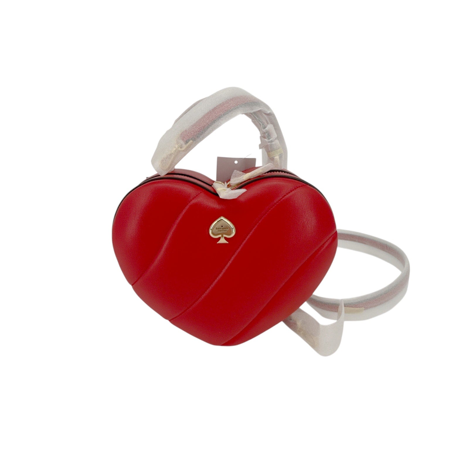 KATE SPADE New York Love Shack Quilted 3D Heart Crossbody in Ruby Red Kate Spade