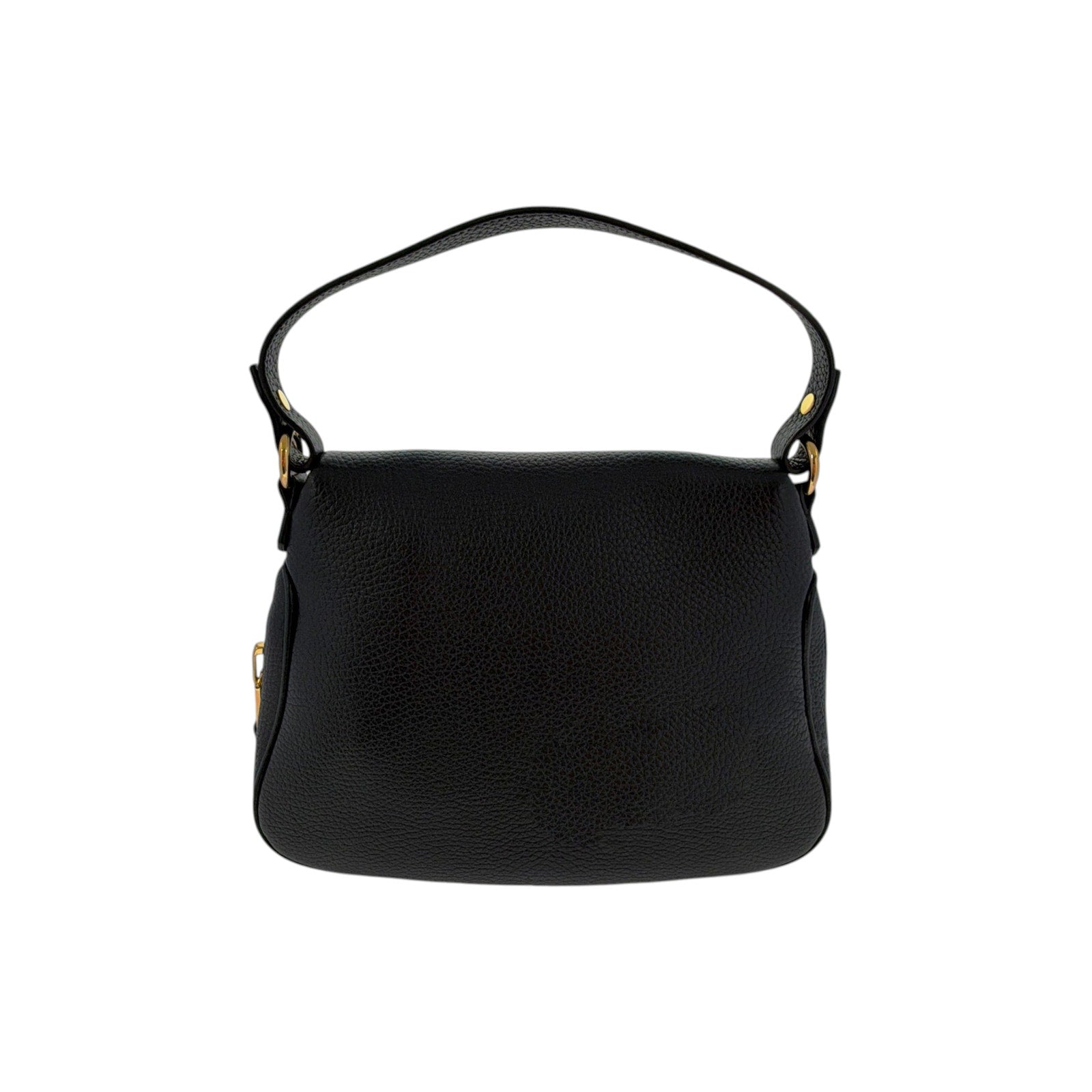 TOM FORD Jennifer Medium Double Strap Bag in Black Grained Leather Tom Ford