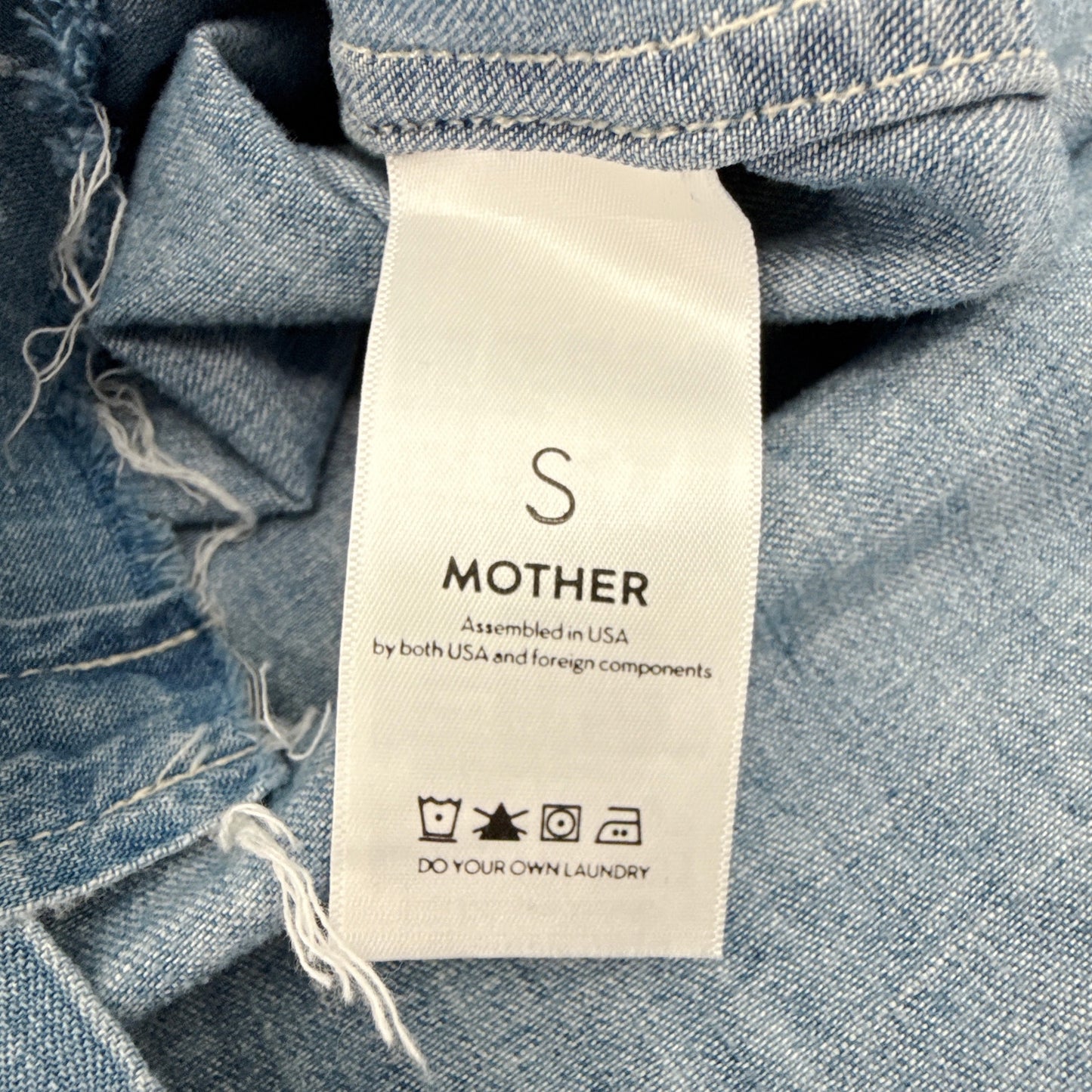 MOTHER Short Sleeve Frenchie Frayed Hem in Fixed S