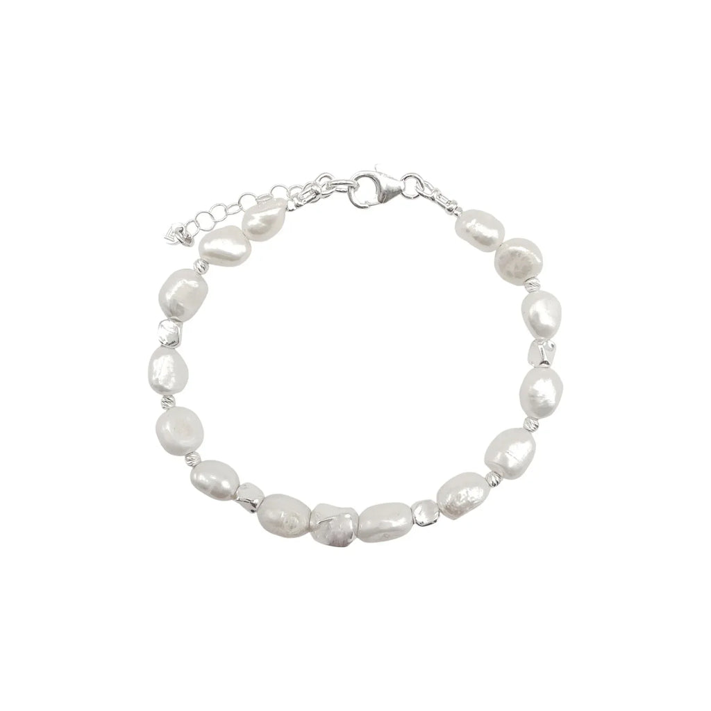 SILPADA Power Player Silver Freshwater Pearl Bracelet - flyKAMP