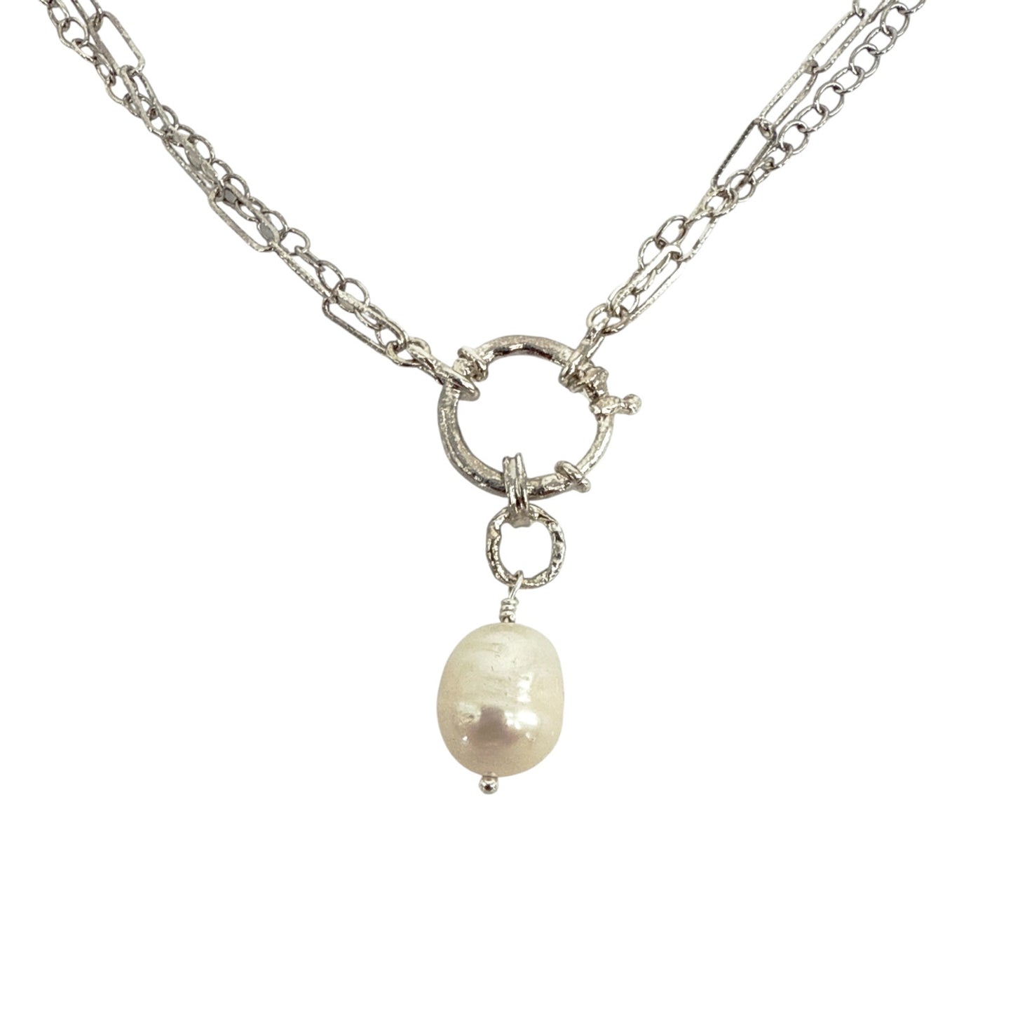 SILPADA Pretty Changes Sterling Silver Freshwater Pearl Pendant Necklace