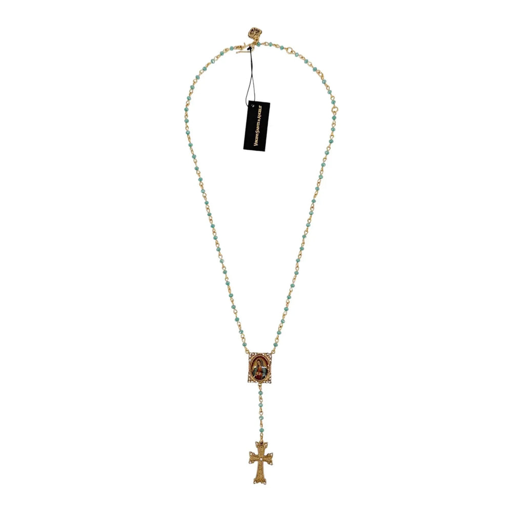 VIRGINS SAINTS & ANGELS VSA Retablo Guadalupe Rosary Necklace - flyKAMP