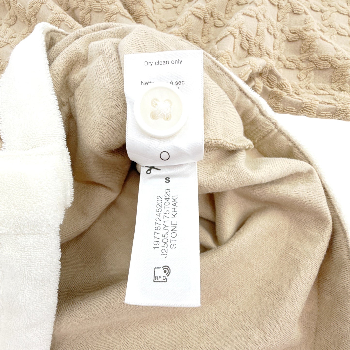 VERONICA BEARD Zariah Cropped Cardigan in Stone Khaki S