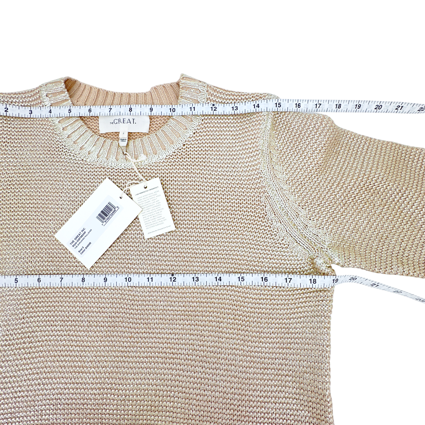 THE GREAT. The Shrunken Pullover. in Shimmer 2|M