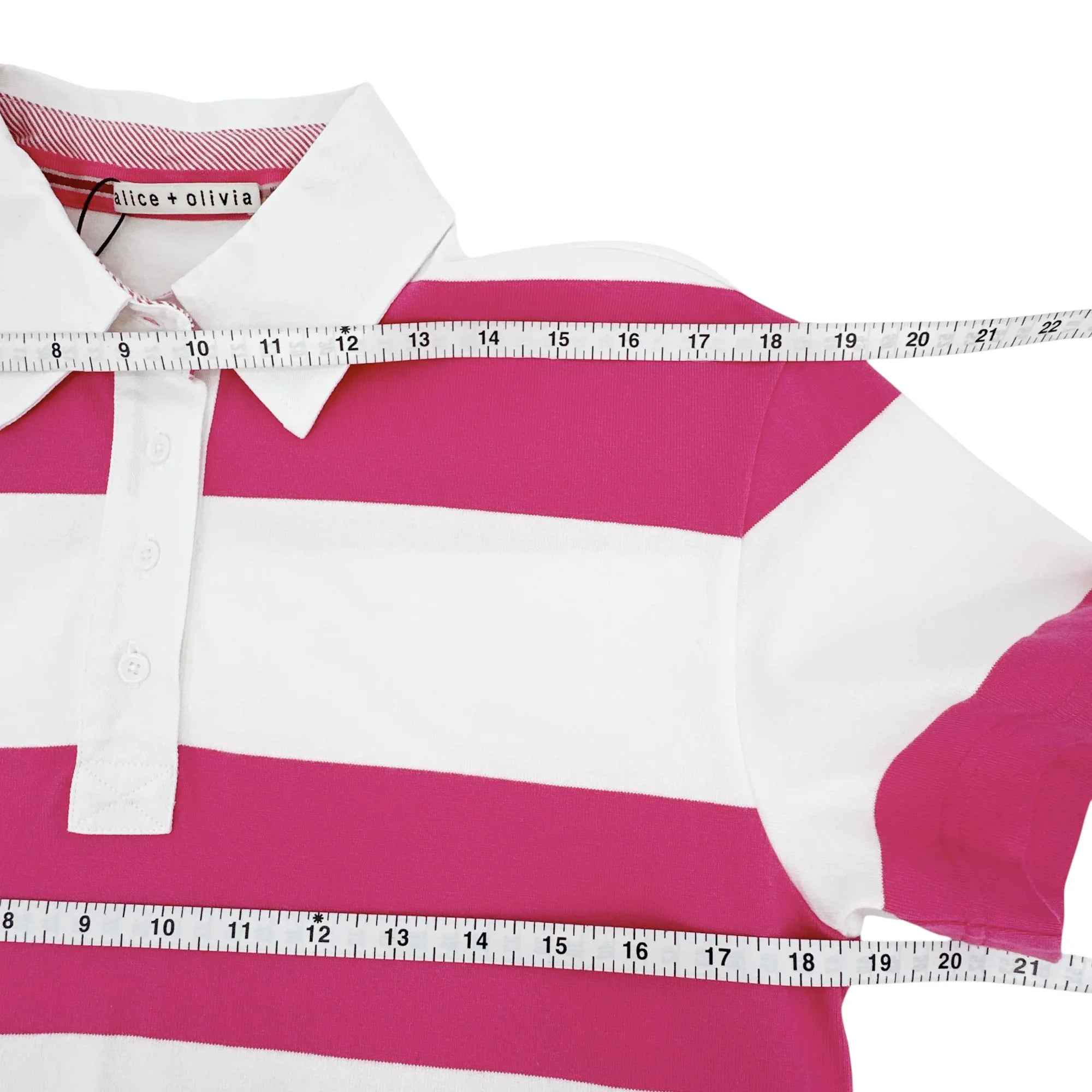 ALICE+OLIVIA Treva Boxy Polo Shirt S - flyKAMP