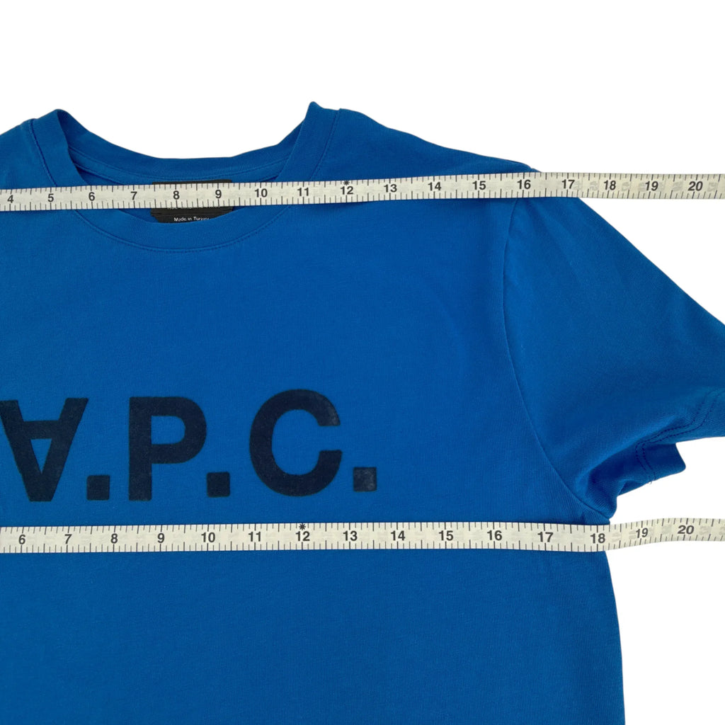 A.P.C. VPC Logo Tee Royal Blue XS - flyKAMP