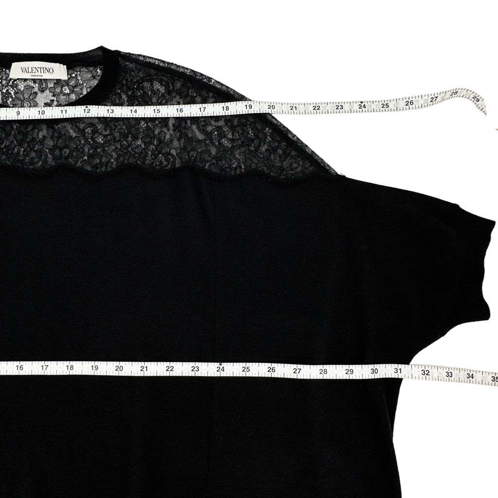 VALENTINO GARAVANI Lace Panel Detail Sweater S Valentino Garavani