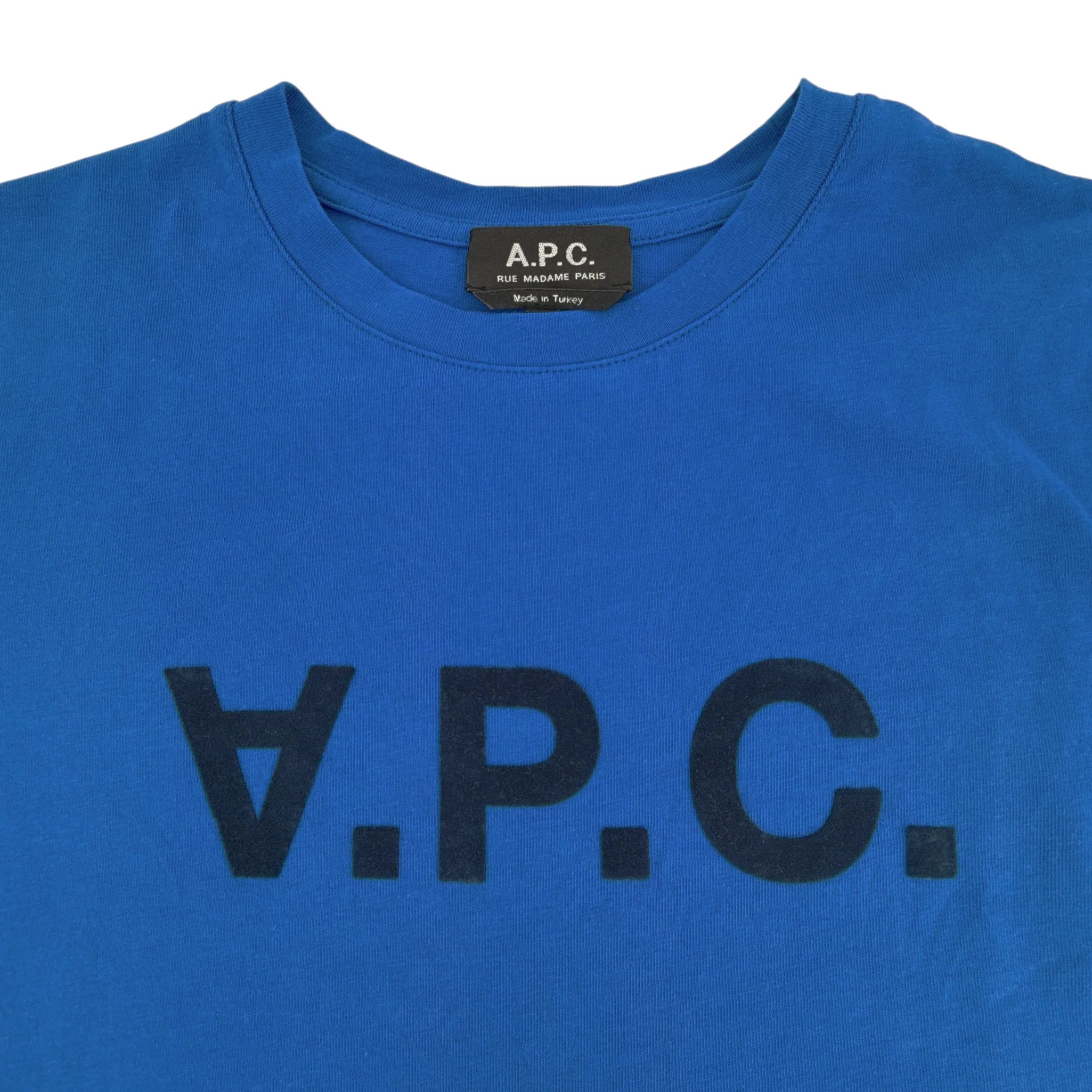 A.P.C. VPC Logo Tee Royal Blue XS - flyKAMP