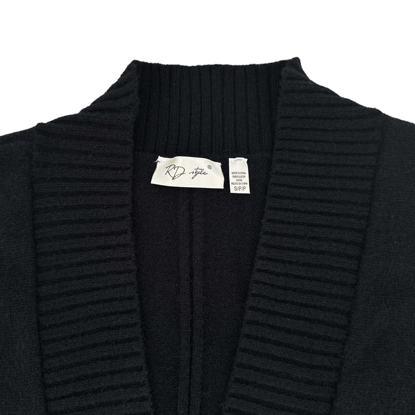 ANTHROPOLOGIE by RD STYLE Open Front Cardigan in Black S