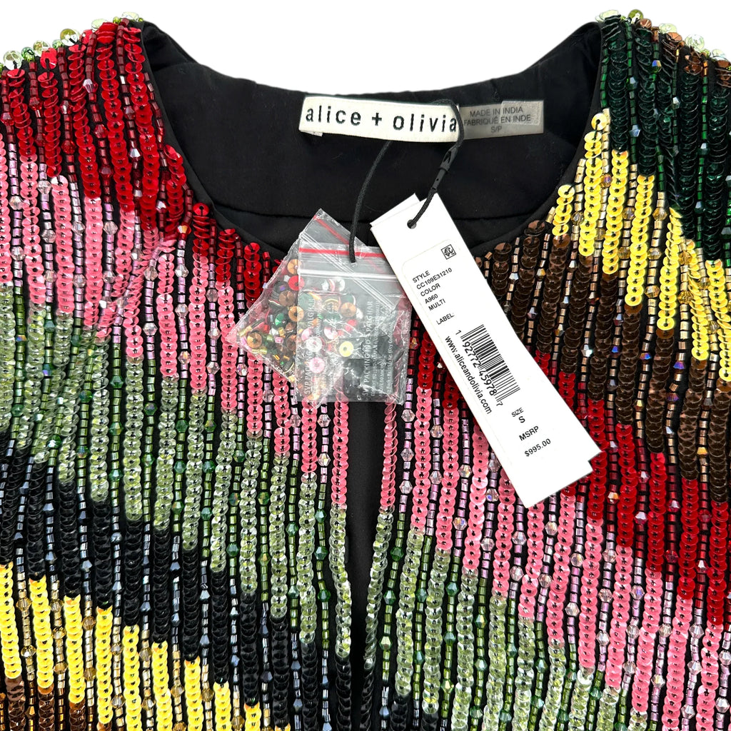 ALICE+OLIVIA Kidman Beaded Jacket S - flyKAMP