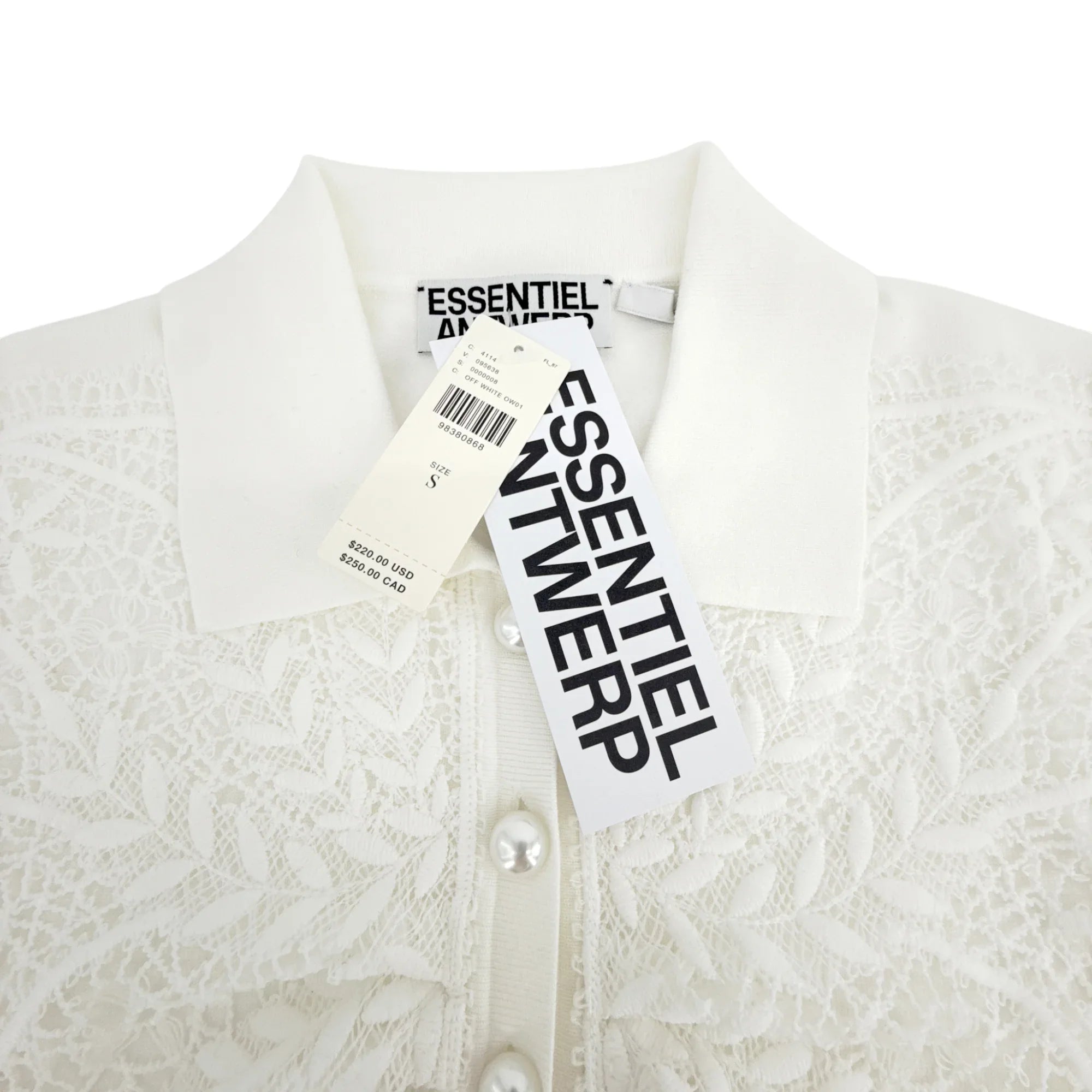 ESSENTIEL ANTWERP Ihelly Sweater Top in Off-white S - flyKAMP