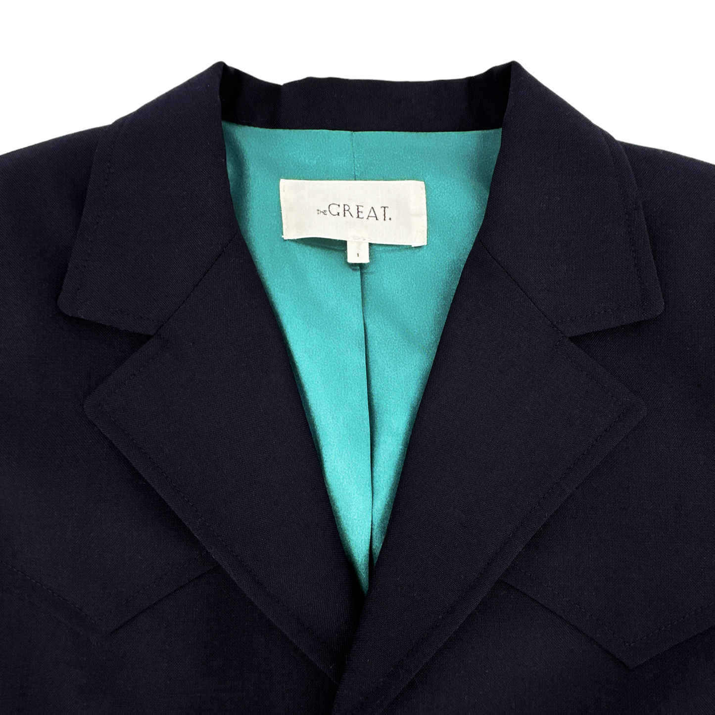 The GREAT. The Western Suiting Jacket. in Navy 1 | S