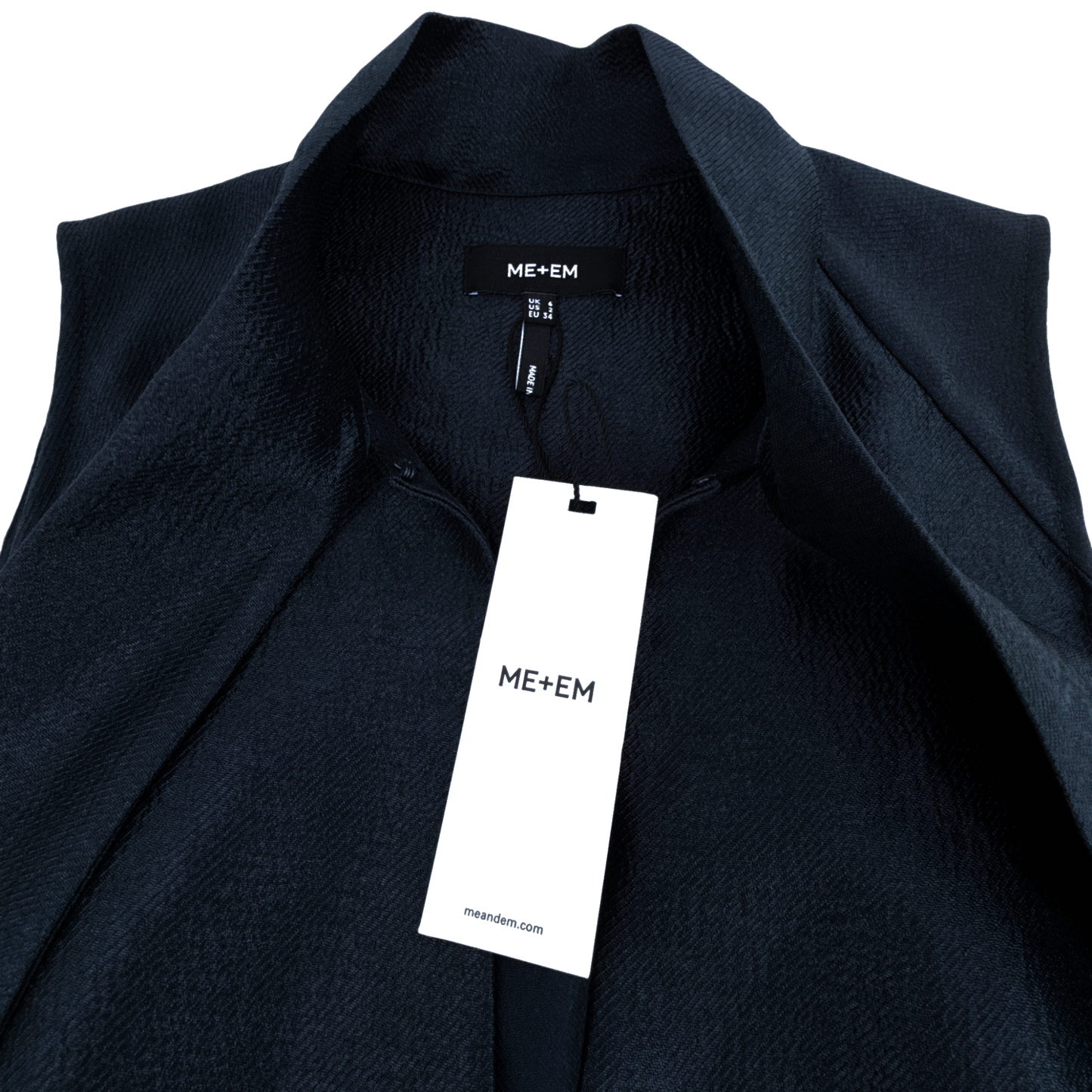 ME+EM Evening Halter Neck Midi Dress in Ink Blue UK6|US2|EU34|XS