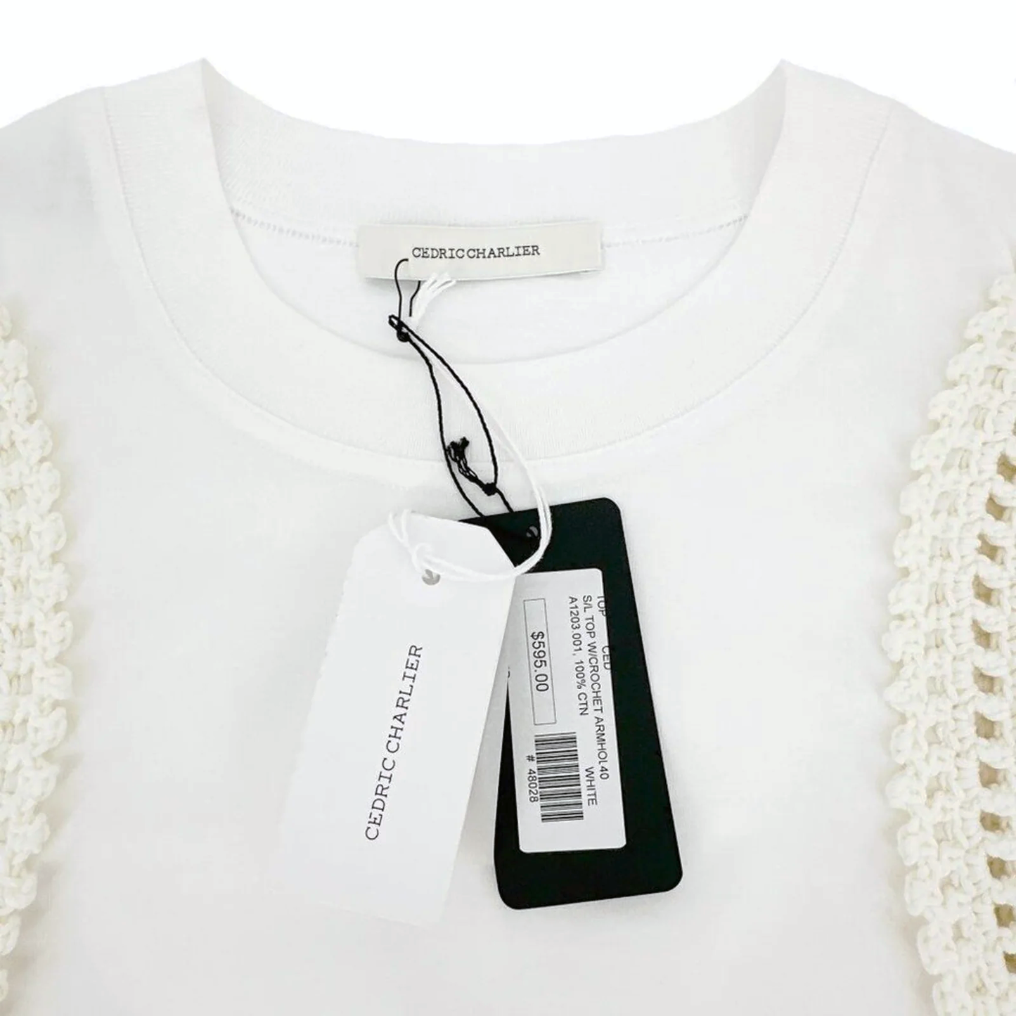 CÉDRIC CHARLIER Knitted Trim Vest Top S