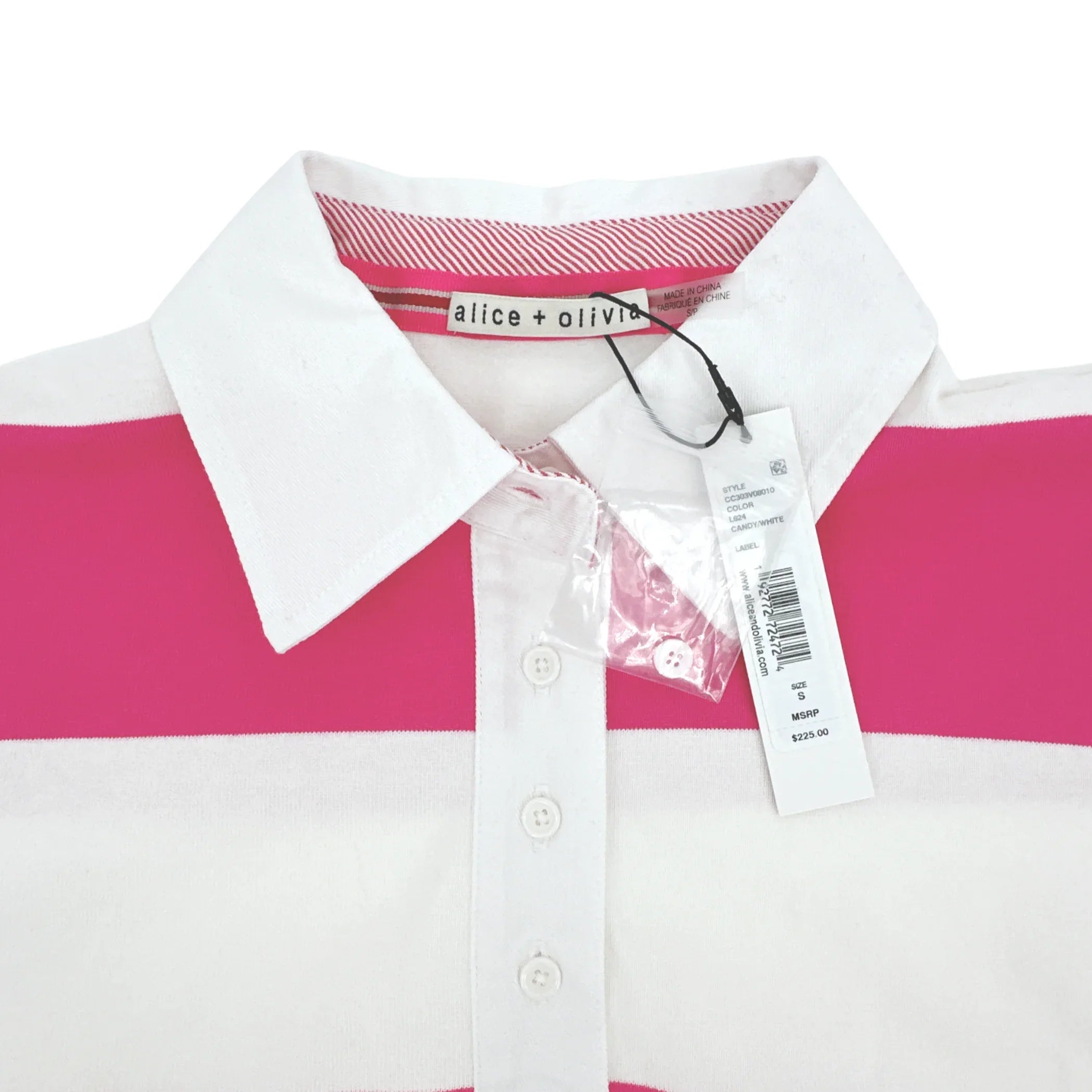 ALICE+OLIVIA Treva Boxy Polo Shirt S - flyKAMP