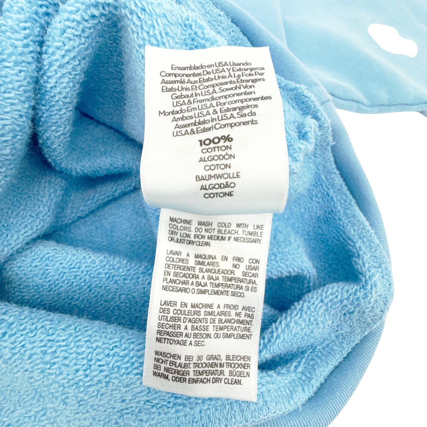 MOTHER The Drop Square Logo Cotton Sweatshirt in Mother High Density XS