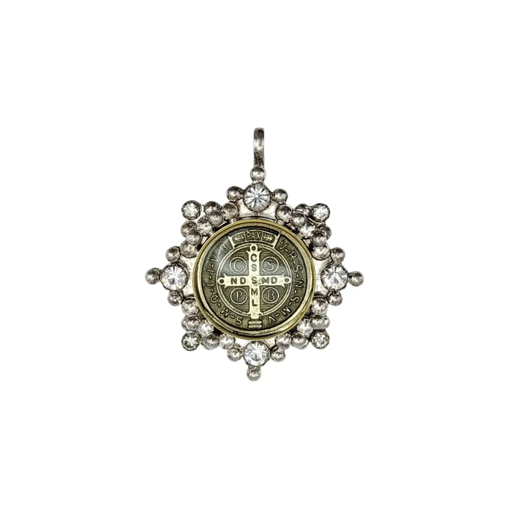 VIRGINS SAINTS & ANGELS VSA Cloister San Benito Medallion in Silver - flyKAMP