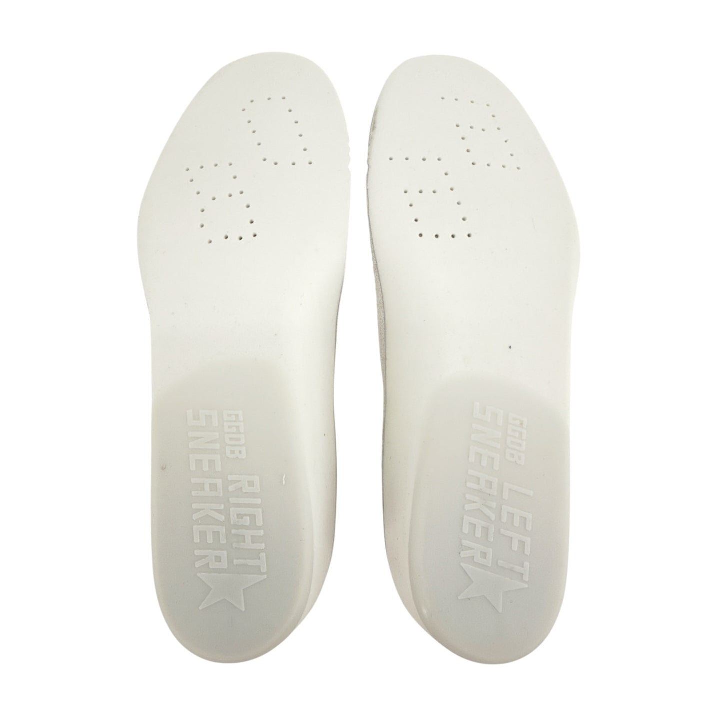 GOLDEN GOOSE Super-Star Silver Glitter Sneakers in Silver, White, & Taupe 37