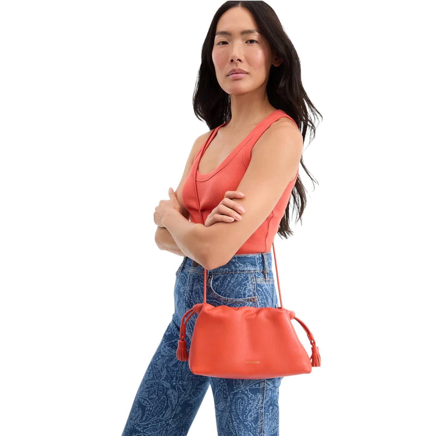 VERONICA BEARD Stash Bag Small in Persimmon