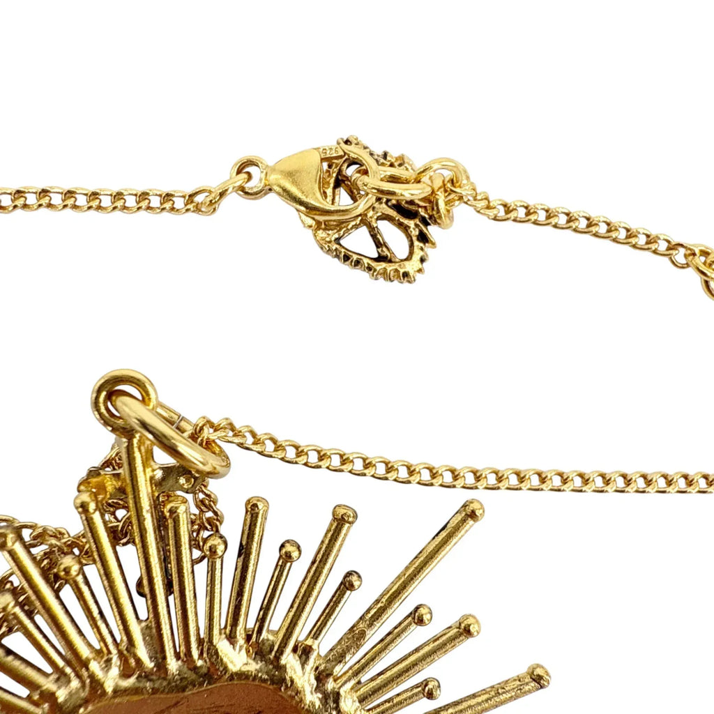 VIRGINS SAINTS & ANGELS VSA Sacred Flame Charm Necklace in Gold 20" - flyKAMP