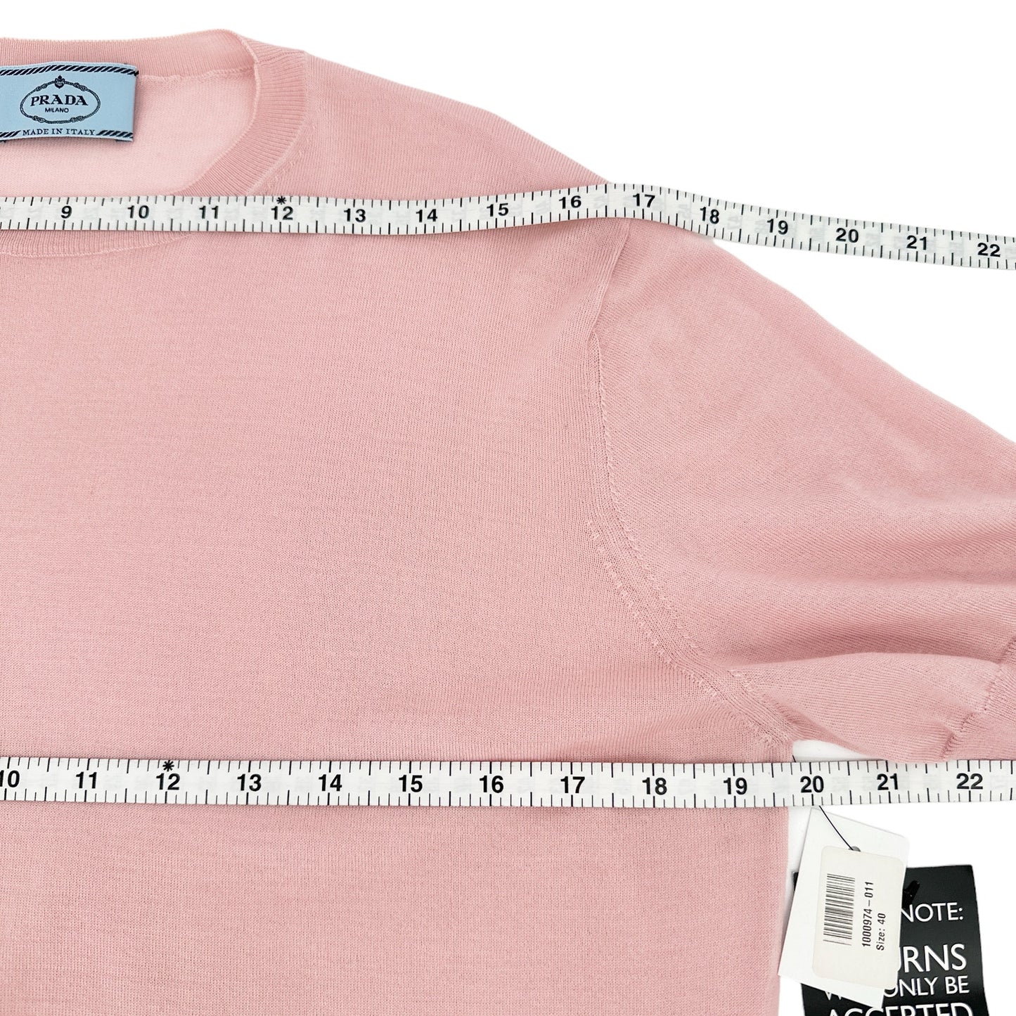 PRADA Short Sleeve Sweater In Pink IT40|S