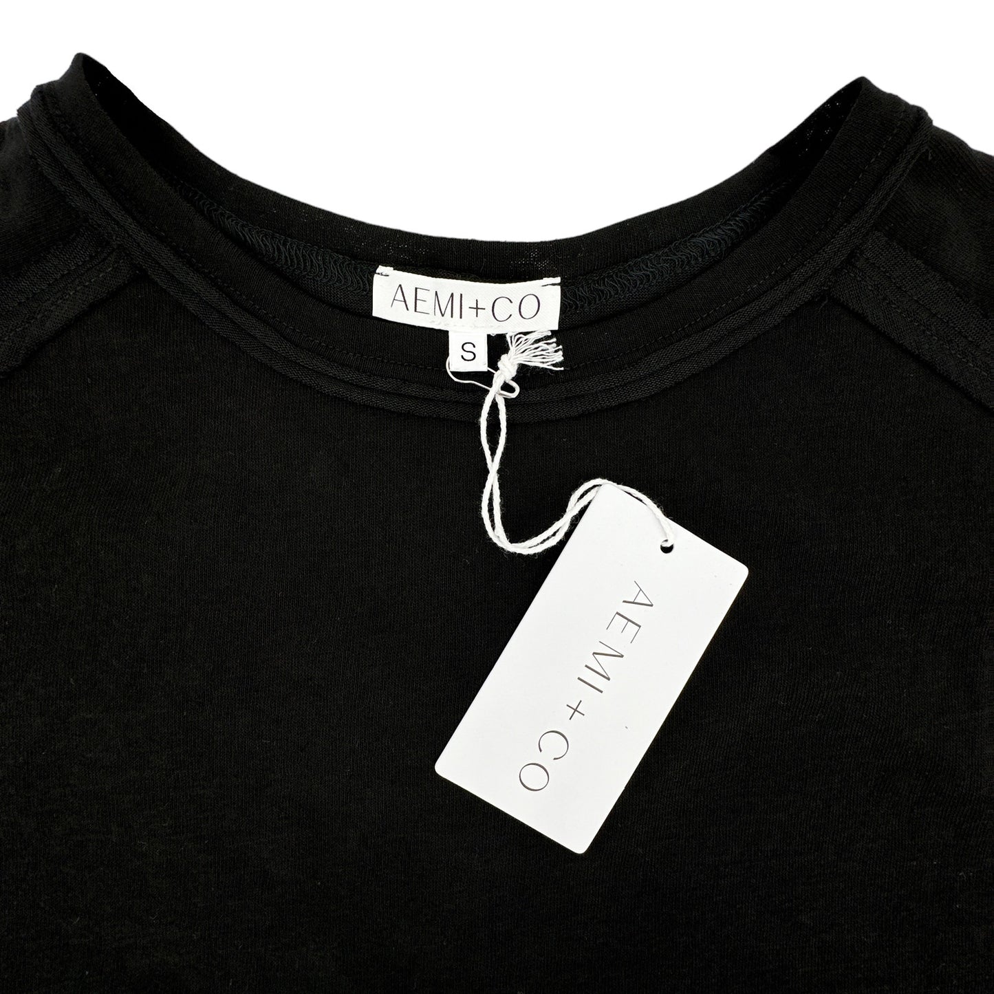 AEMI + CO Junie Tee Black Size S