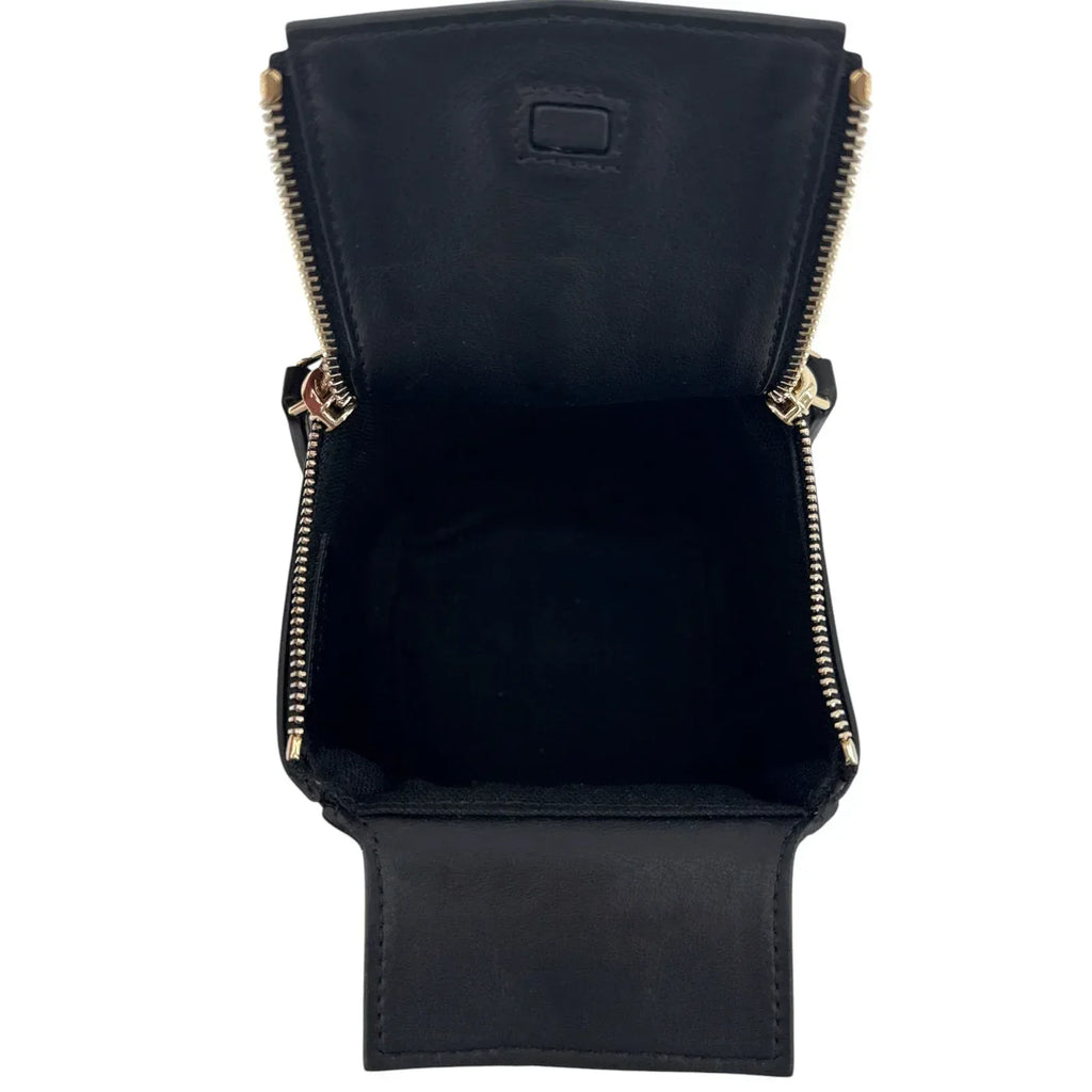 GIVENCHY Pandora Cube Pouch Charm Leather Bag in Black - flyKAMP