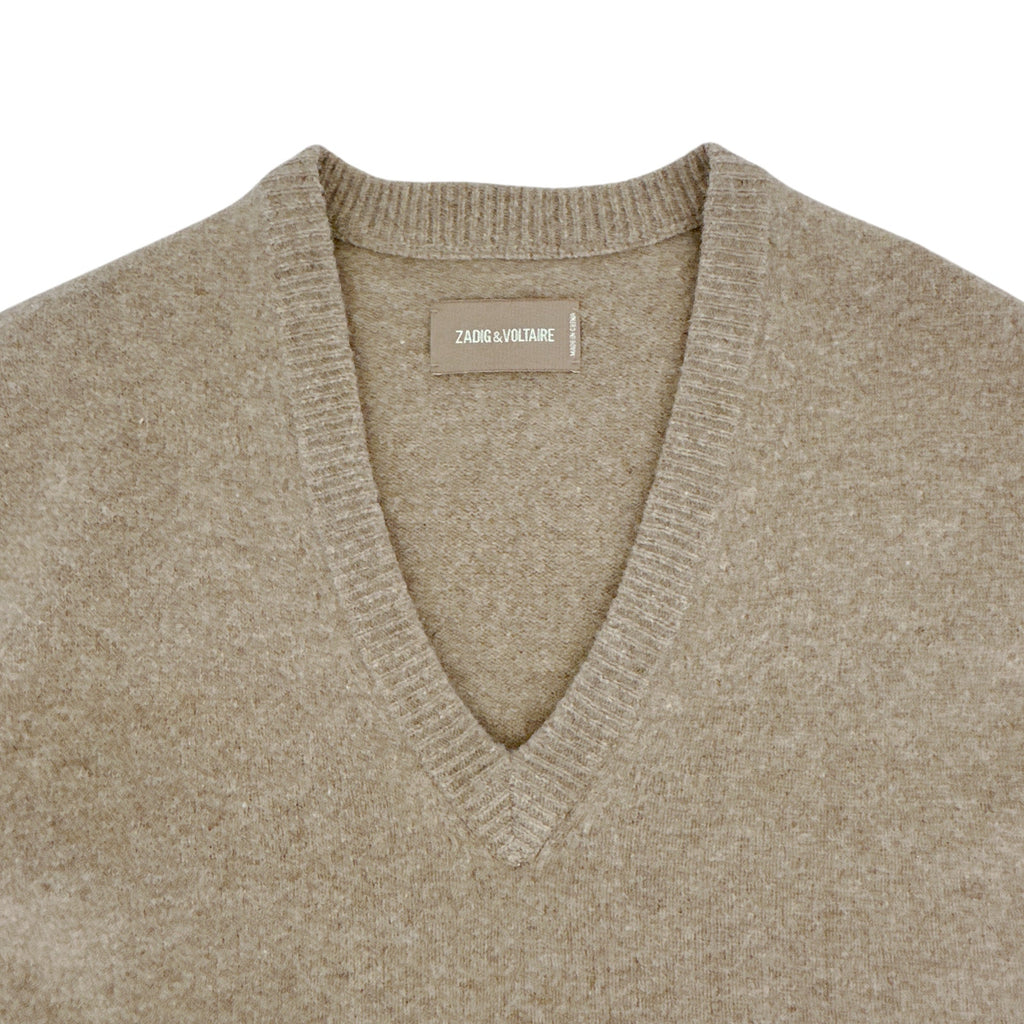 ZADIG and VOLTAIRE Sweater Vest in Tan XS Zadig & Voltaire