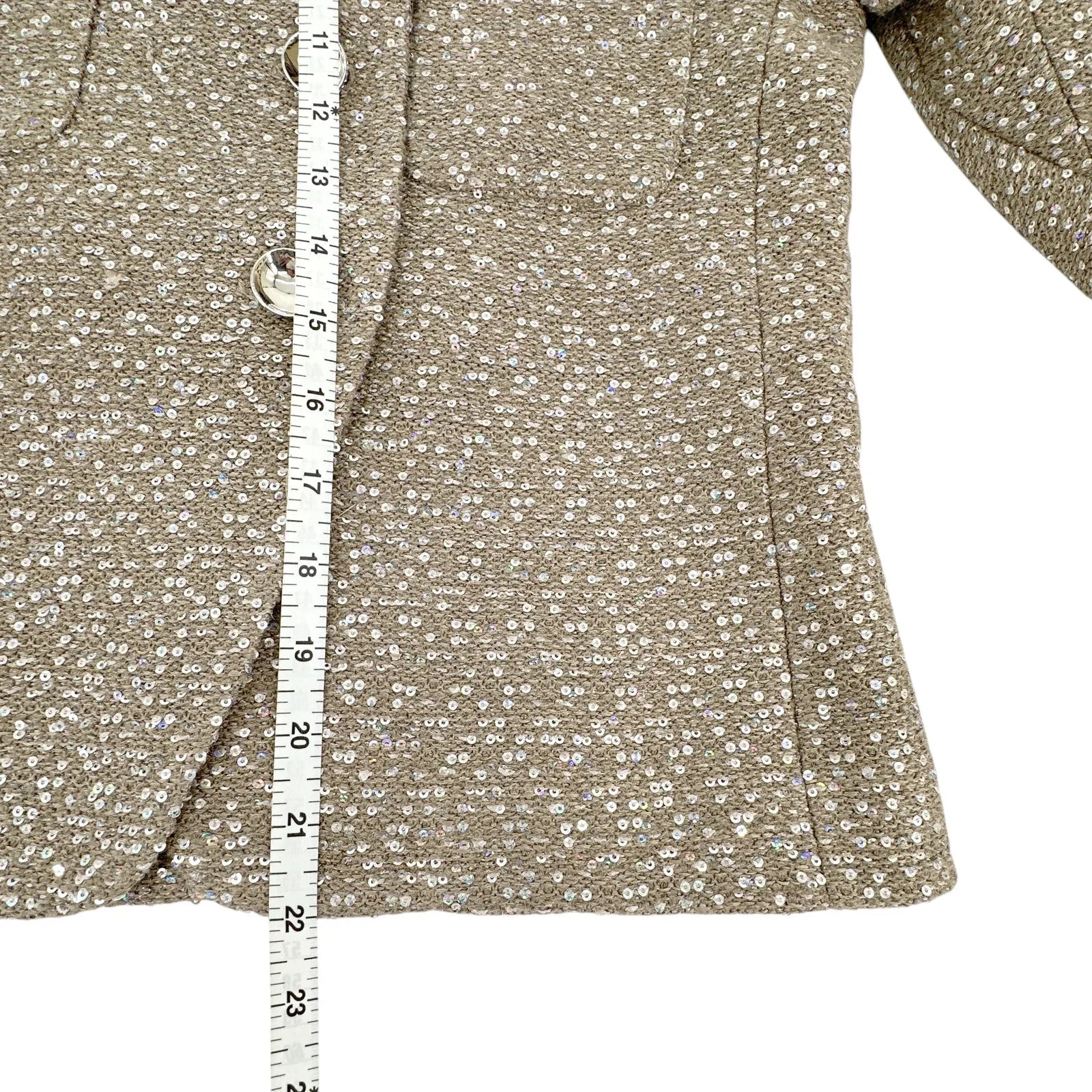 ST. JOHN Textured Sequin Knit Collared Jacket 4|S - flyKAMP