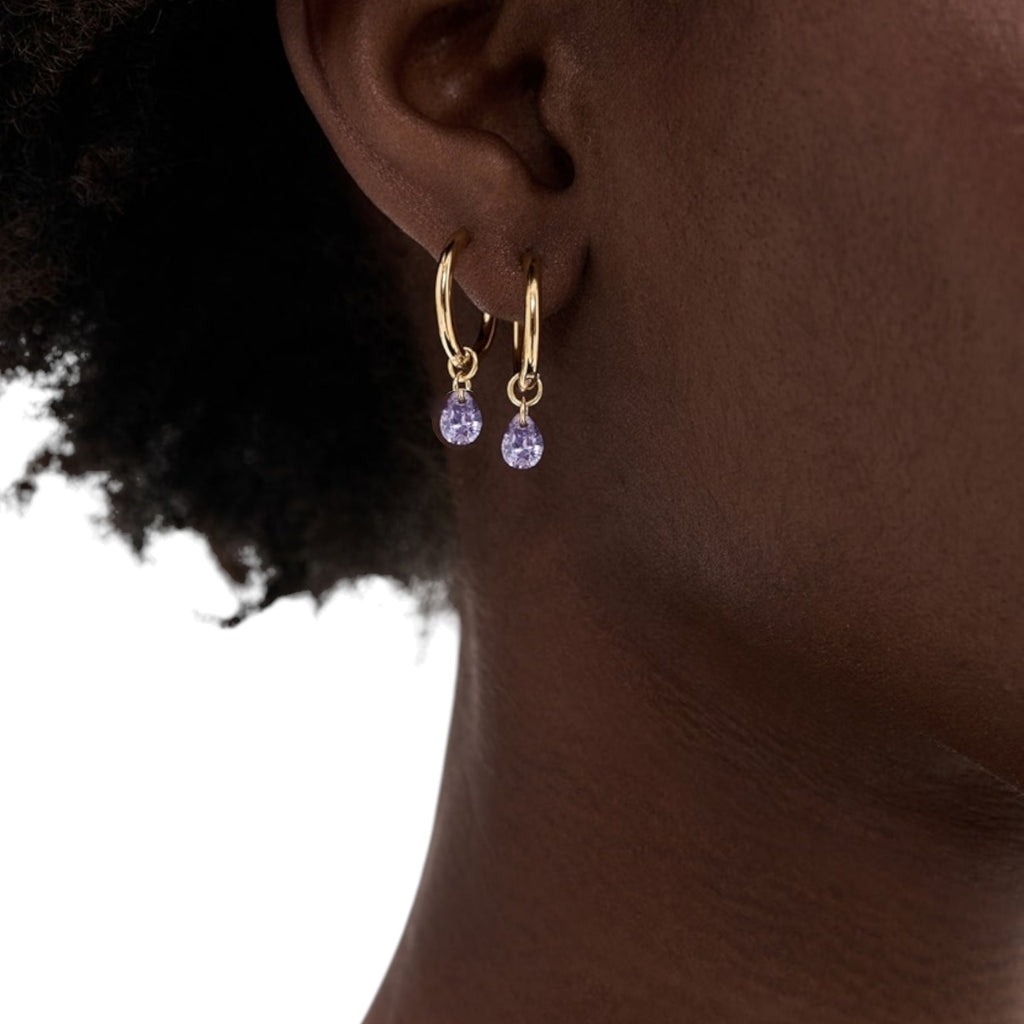 COMPLETEDWORKS Cubic Zirconia & Gold Vermeil Hoop Earrings COMPLETEDWORKS