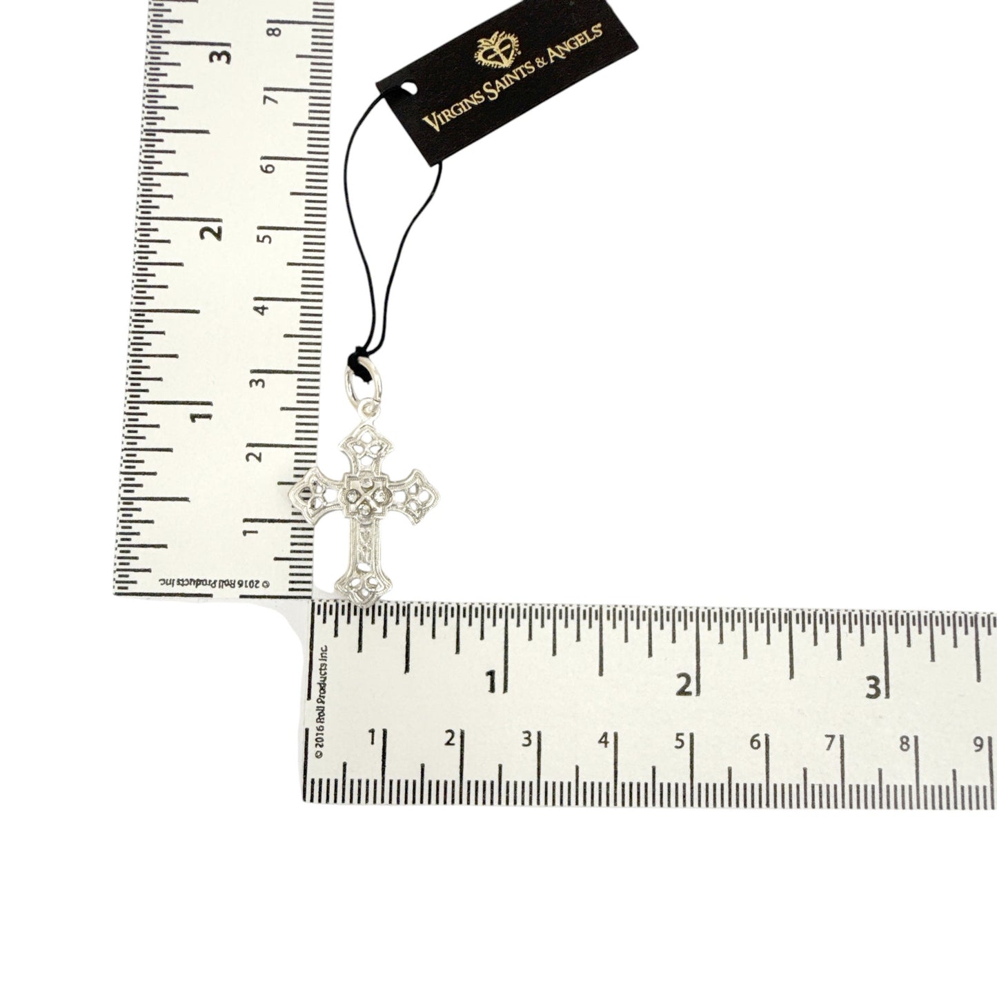 VIRGINS SAINTS & ANGELS VSA Basilica Cross Charm in Silver